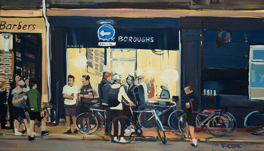 Four Boroughs, 2019 | Indian ink & oil on canvas | 40 x 70 cm | £750