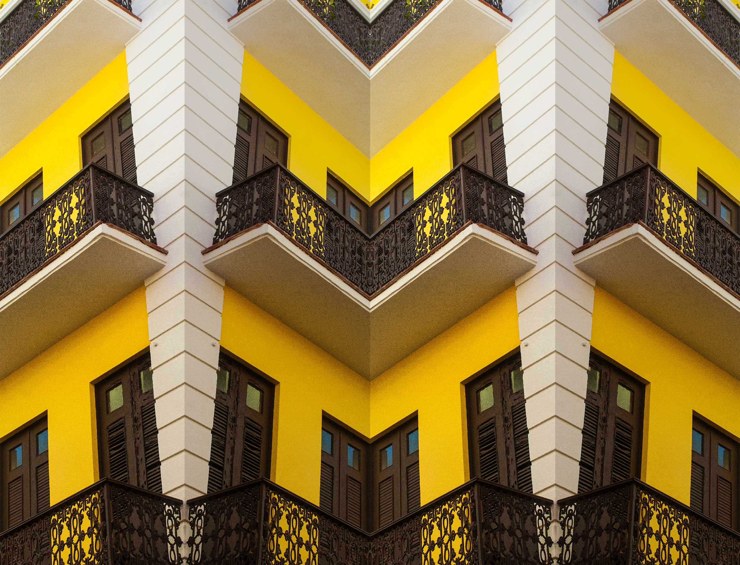 "Edifigma" is a combination of the words "edifice" and "enigma," which both describe the puzzling nature of these photographs. Confusion might arise as the viewer ponders over the credibility of what they are looking at. Conversely, there might be a sense of harmony, as the photographs each have elements of symmetry and balance in them.
