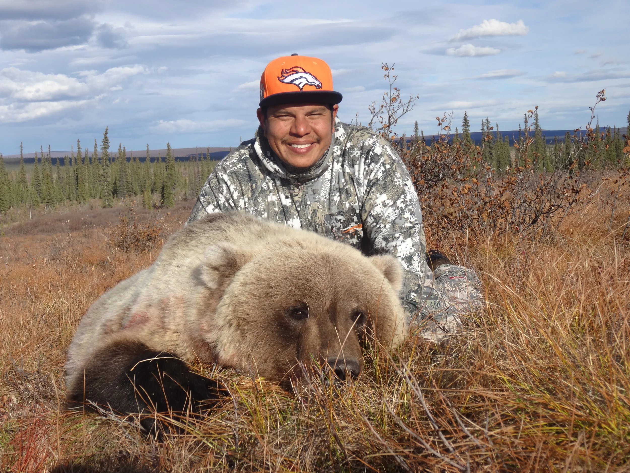 Kai and his beautiful blonde grizzly bear; Fall 2016
