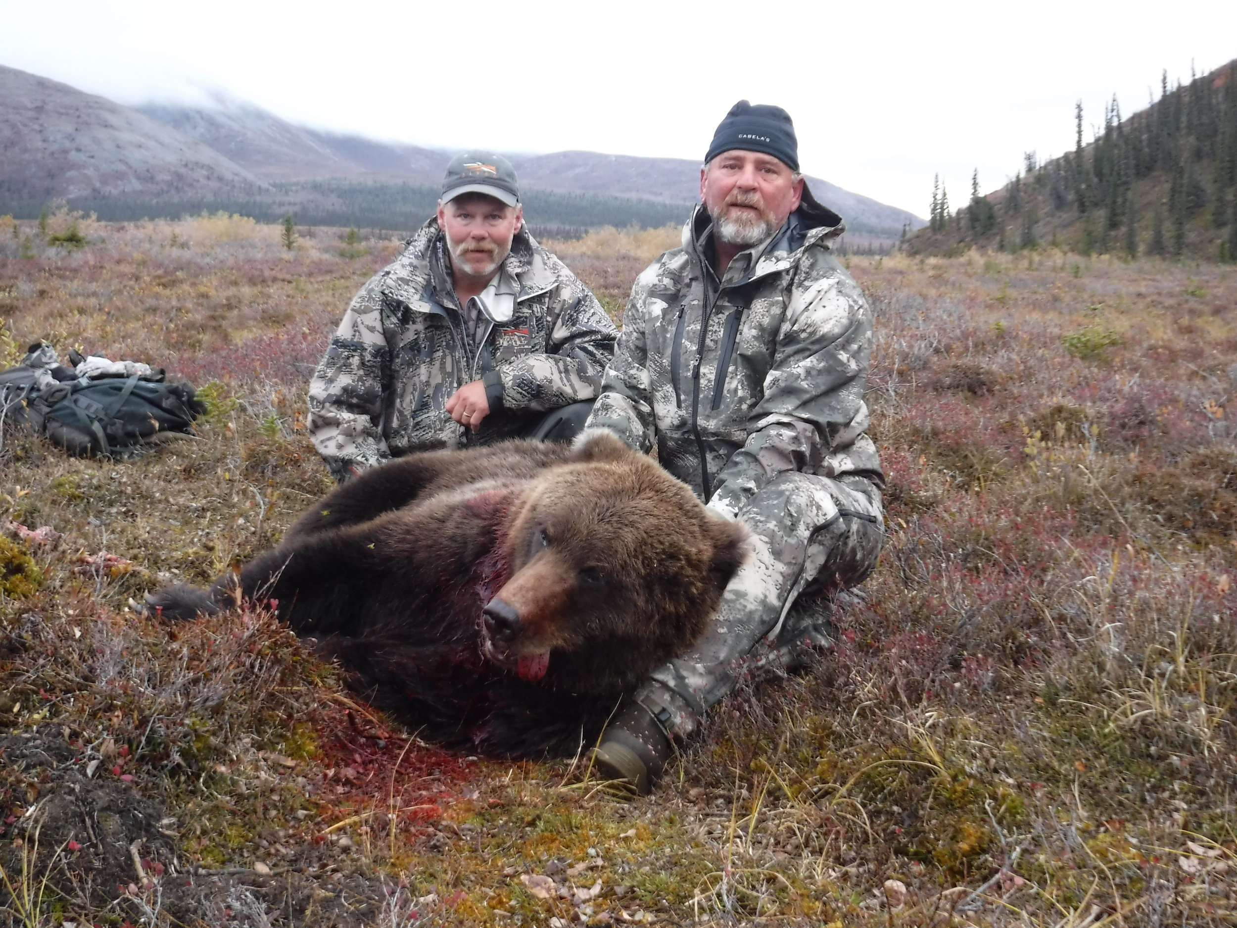 Frank and his guide, Richard, and Frank's Arctic Grizzly; Fall 2016
