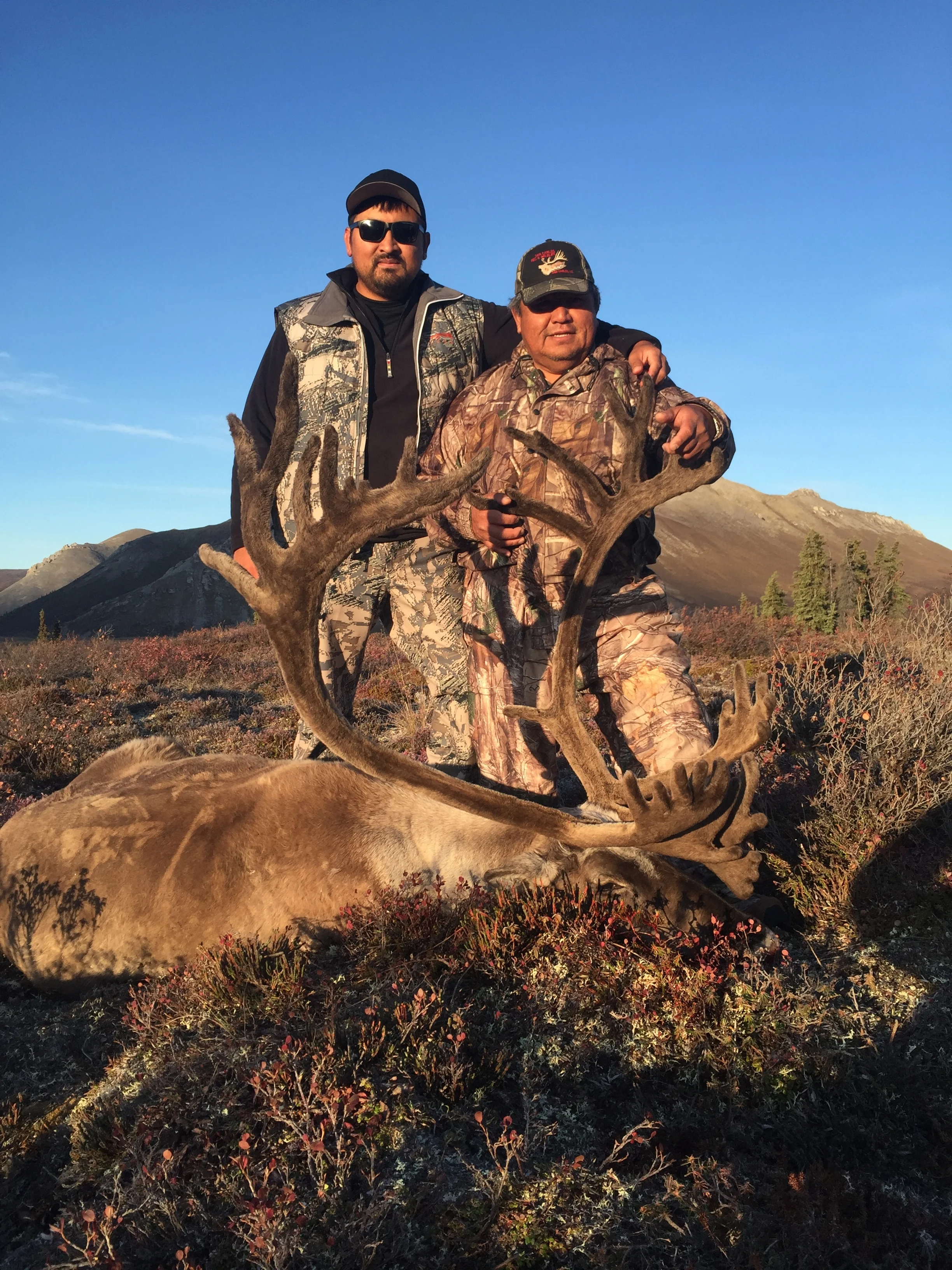 Father and son Kanim and Randy and Randy's caribou; Fall 2016