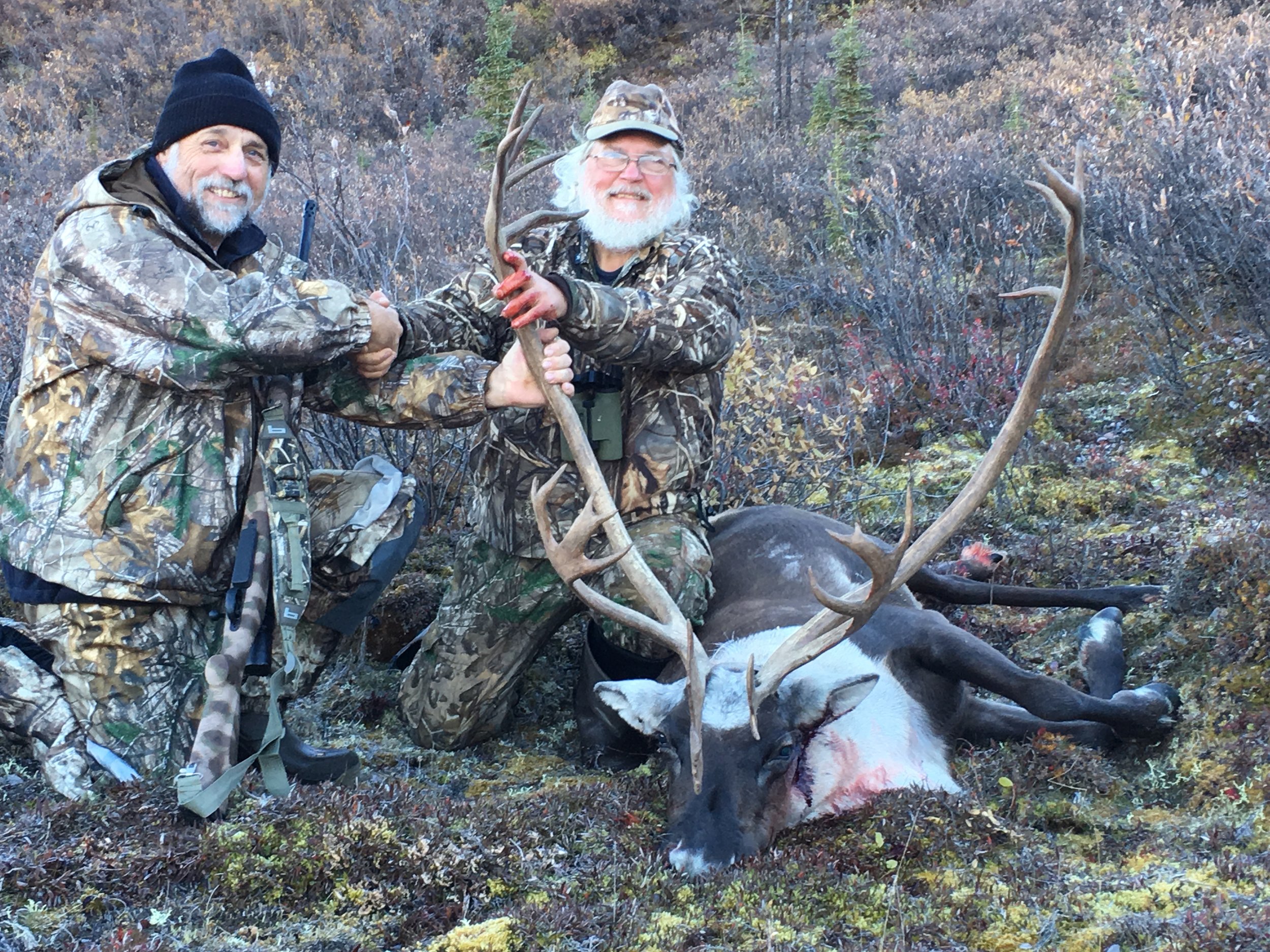 Ed and his guide, Mark Knapp, with Ed's caribou