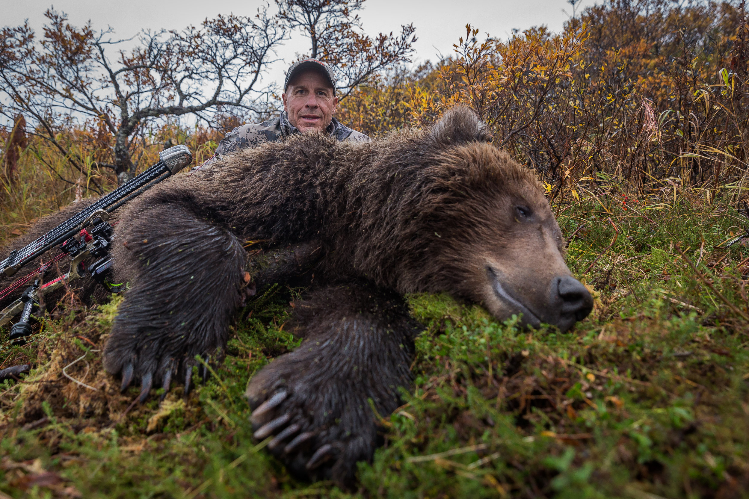 Doug Tate and his brown bear on the Alaska Peninsula - Fall 2017