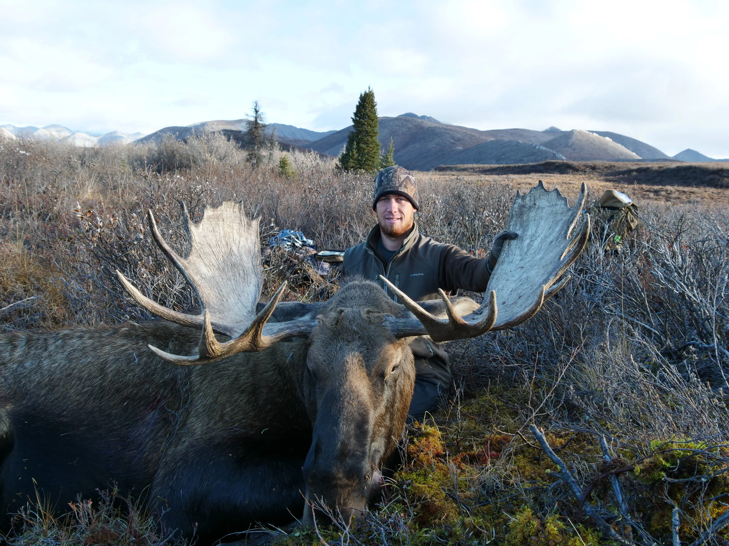 Tyler and his moose - Fall 2017