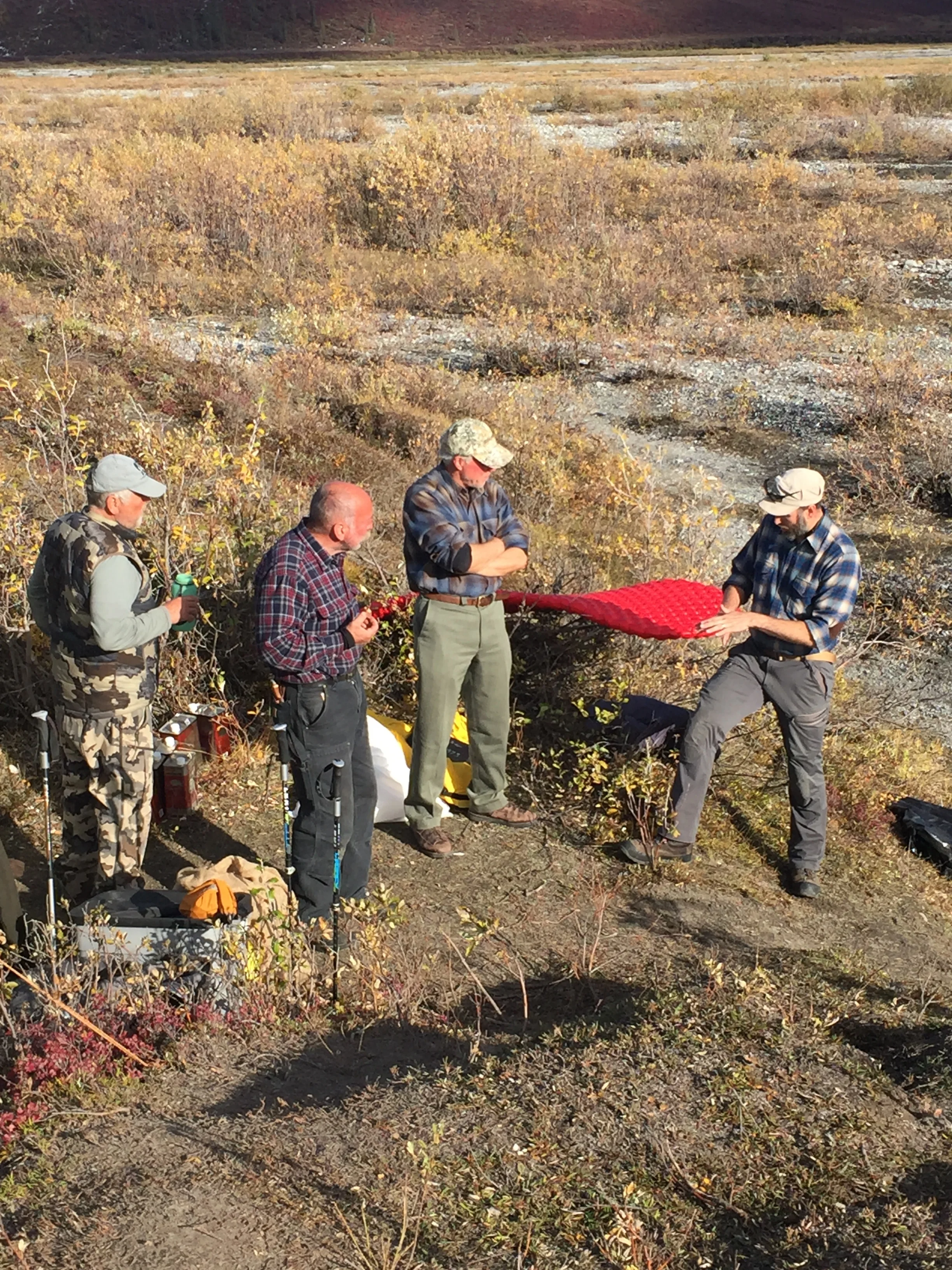 Conferring in the Arctic camp - Fall 2017