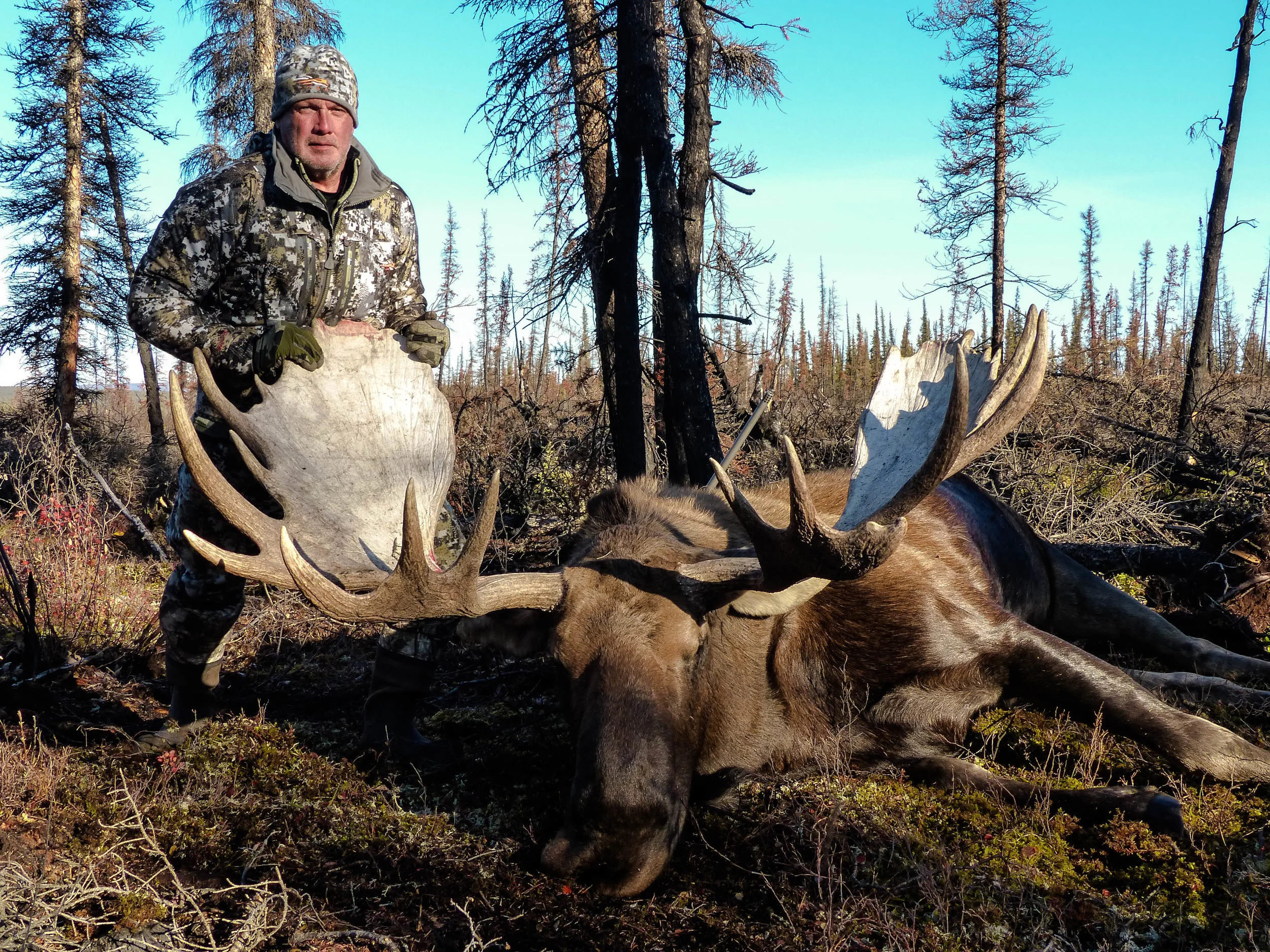 Chuck and his moose; Fall 2018