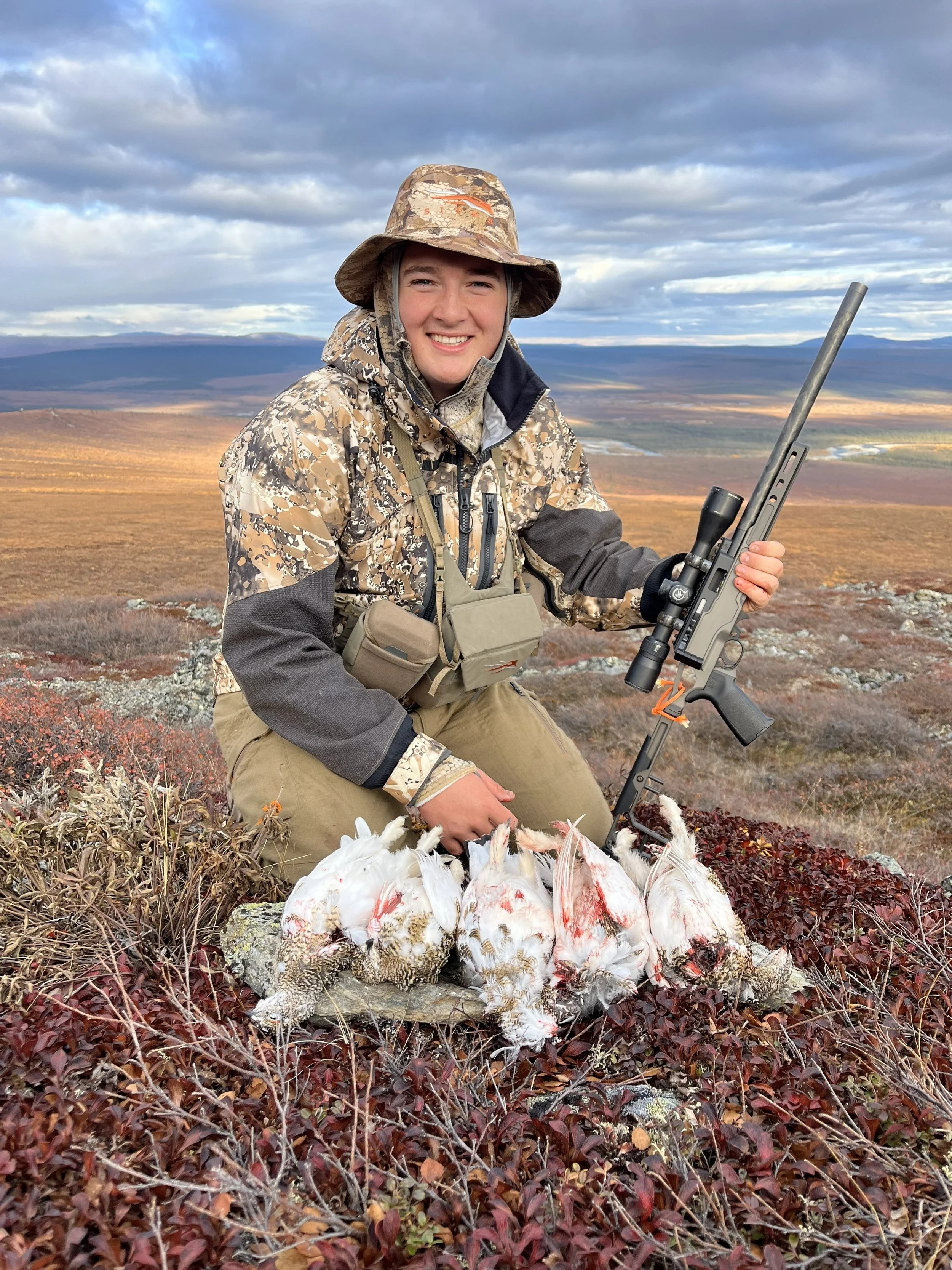 Carter J. and some ptarmigan
