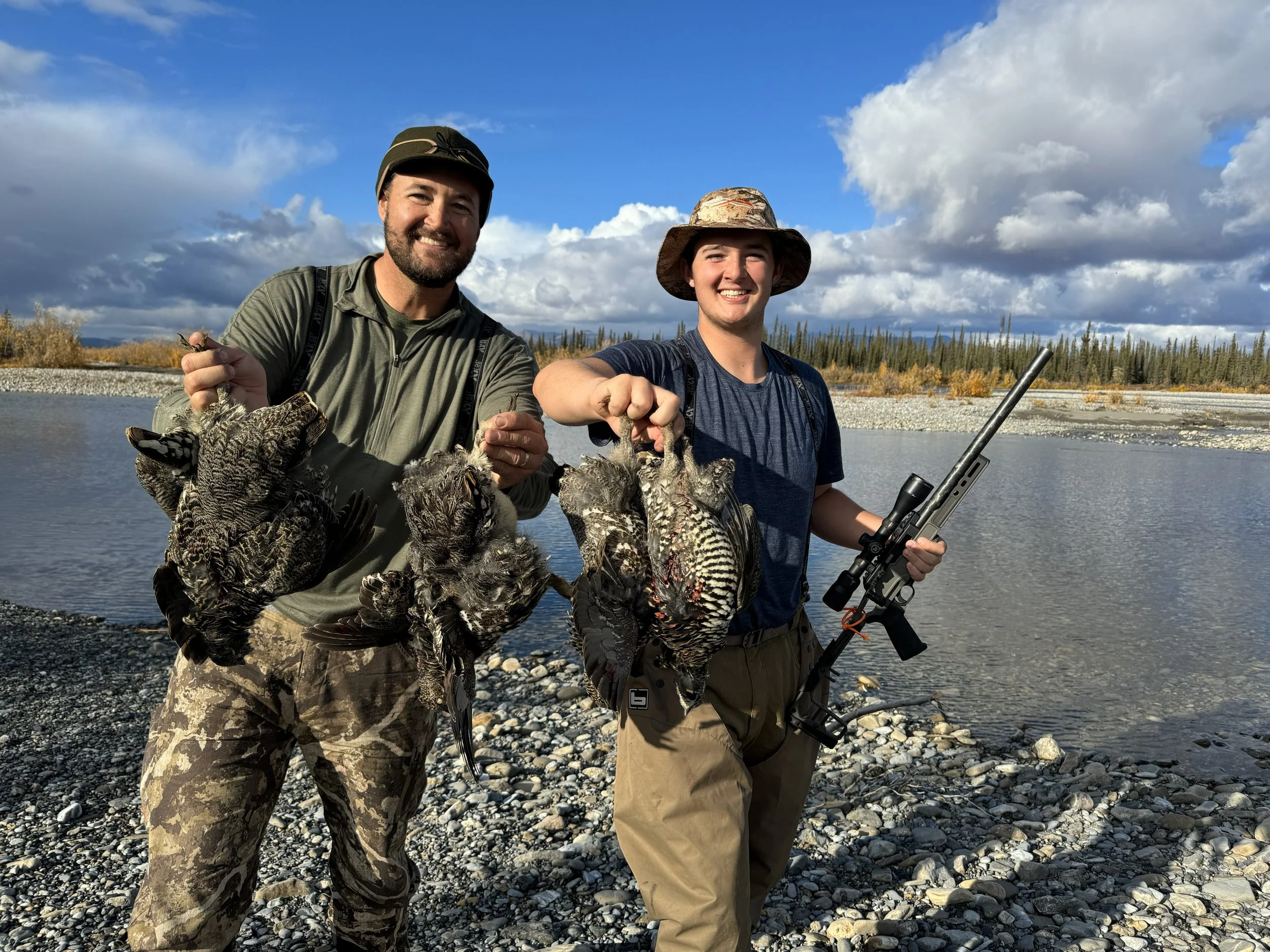 Ryan and Carter J. and some ptarmigan