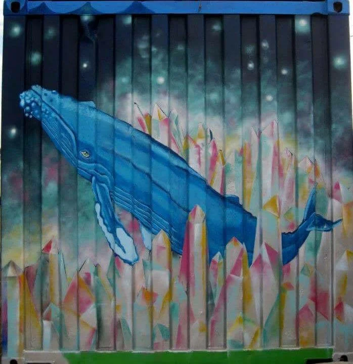 10'x10' Space Whale at Peralta Junction Project. Oakland, CA 