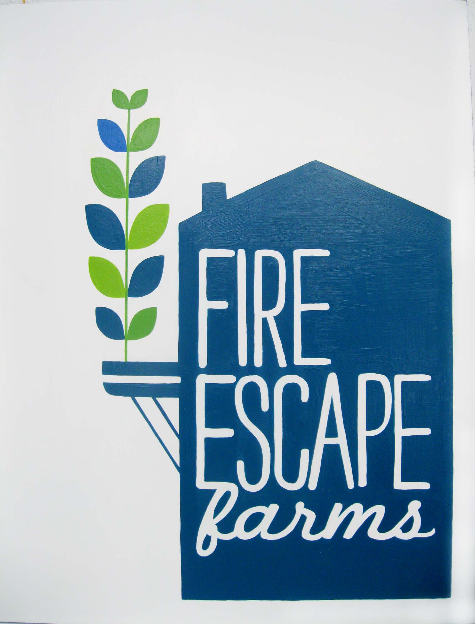Sign for Fire Escape Farms. San Francisco, CA
