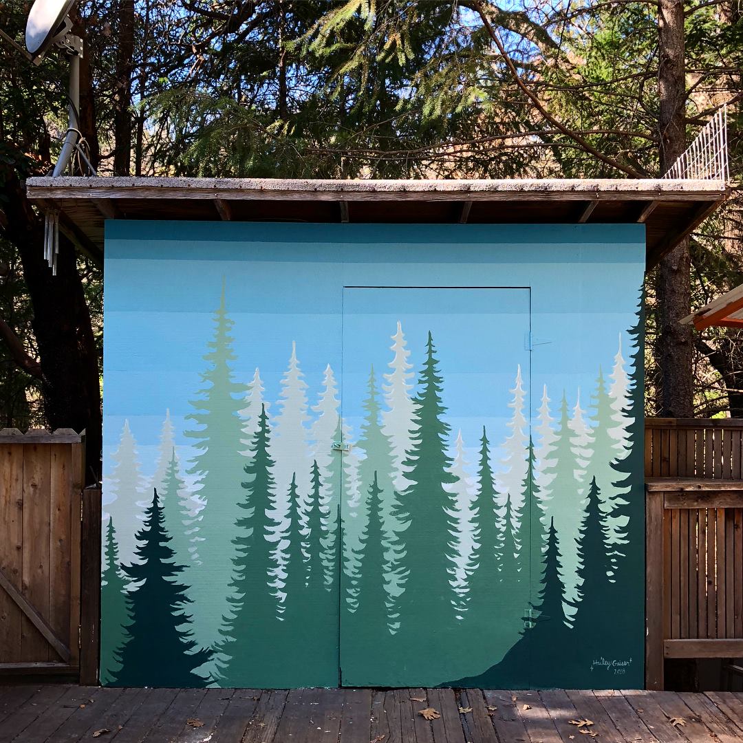 12’ x 12’ tree mural. Middletown, CA