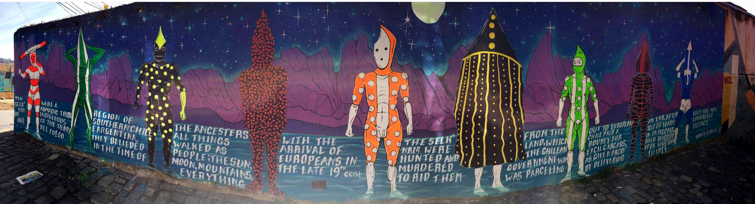Mural of Selk'Nam