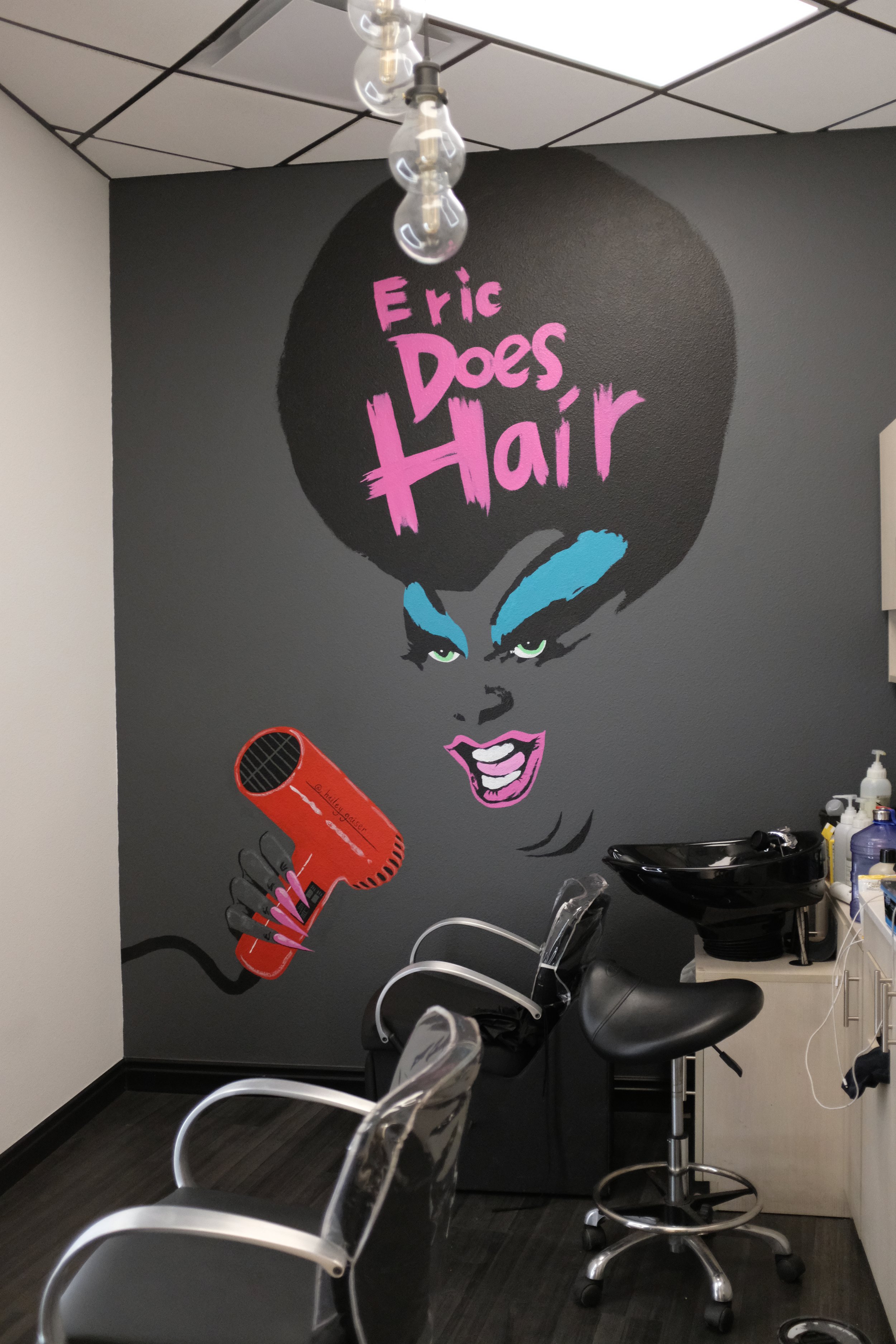 Salon Mural for hair salon in Oakland