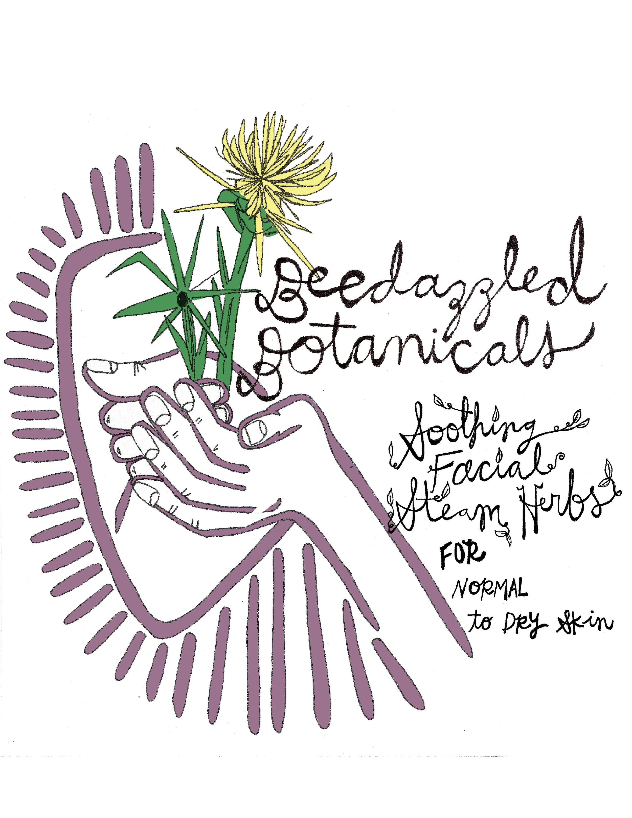 Label for Beedazzled Botanicals skincare products in Benzonia, MI