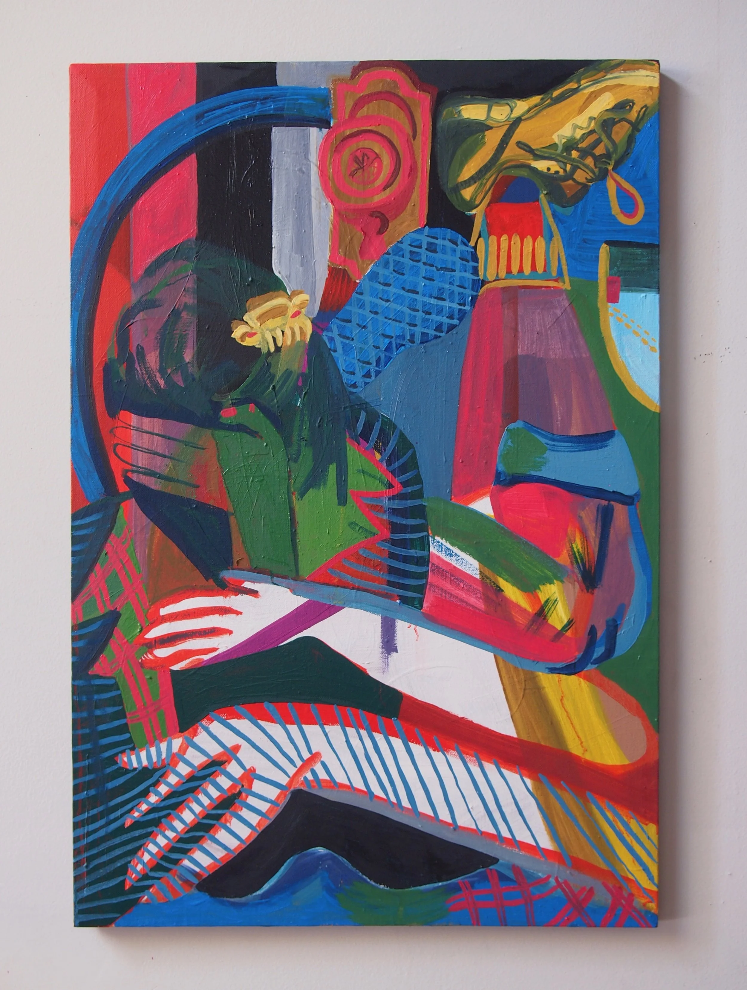 yellow shoe flew May/June 2019 oil on canvas 25” x 36.5”