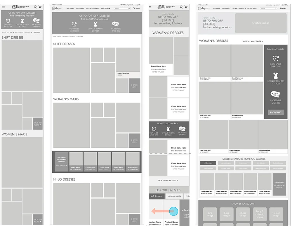  Low-fidelity layout explorations 
