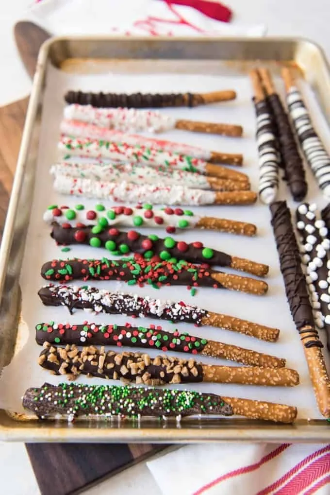 Chocolate Dipped Pretzel Rods