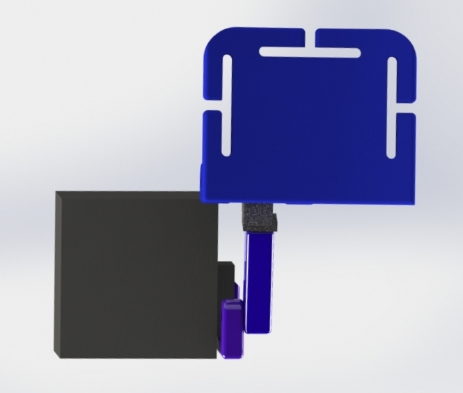 CAD rendering of mount design - backside