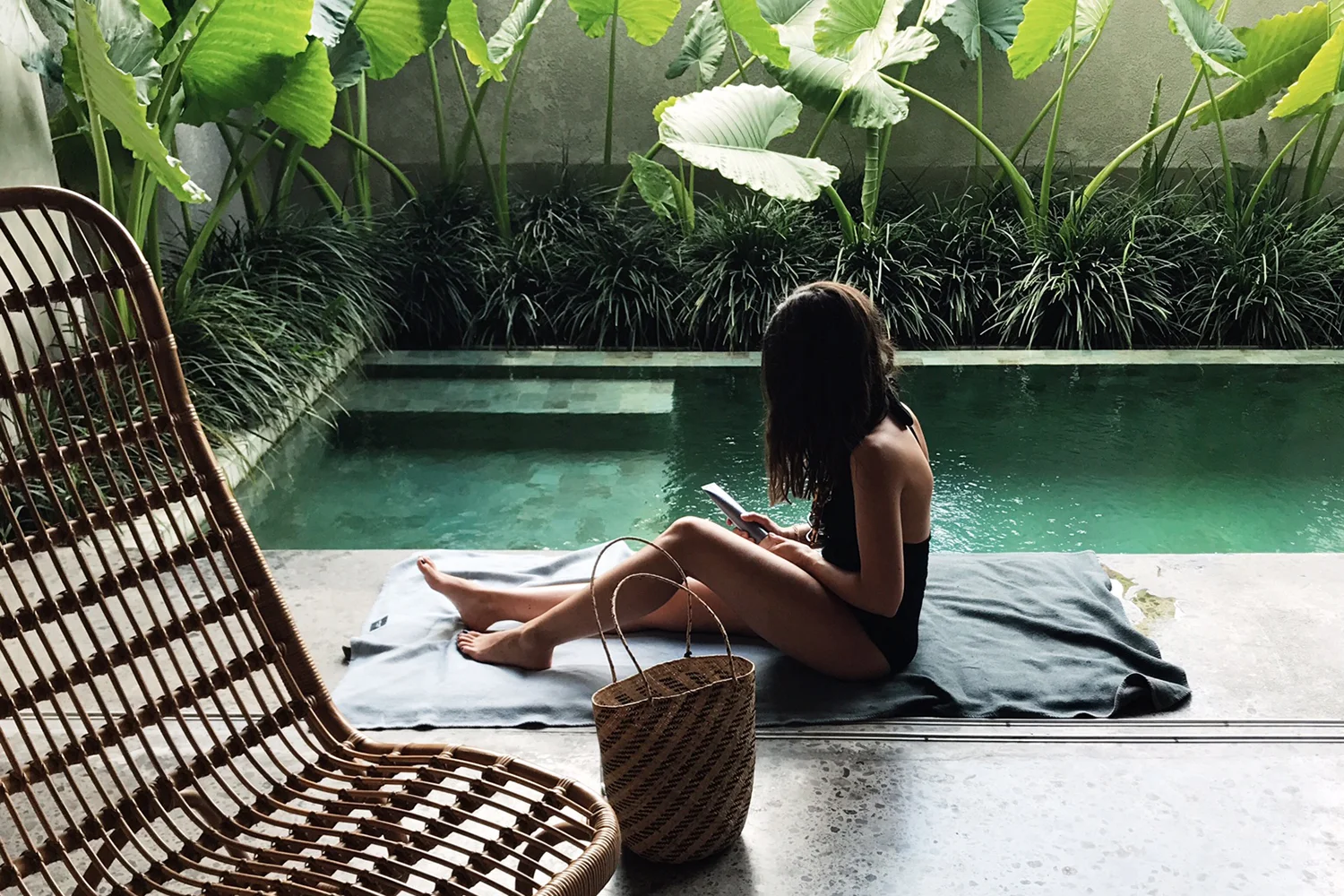 Slow time by the pool