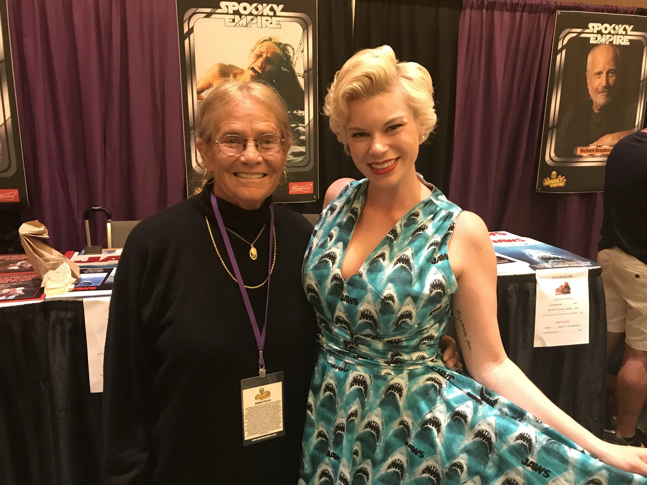 Christine meeting Chrissie aka actress Susan Backlinie