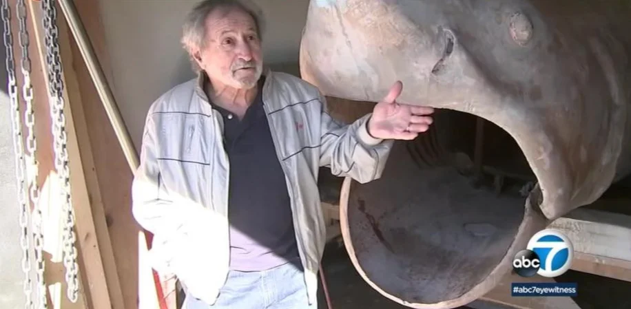 Jaws Production Designer Joe Alves observes the restoration