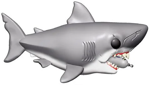 The great fish moved silently through the night water, propelled by short sweeps of it’s Funko tail.