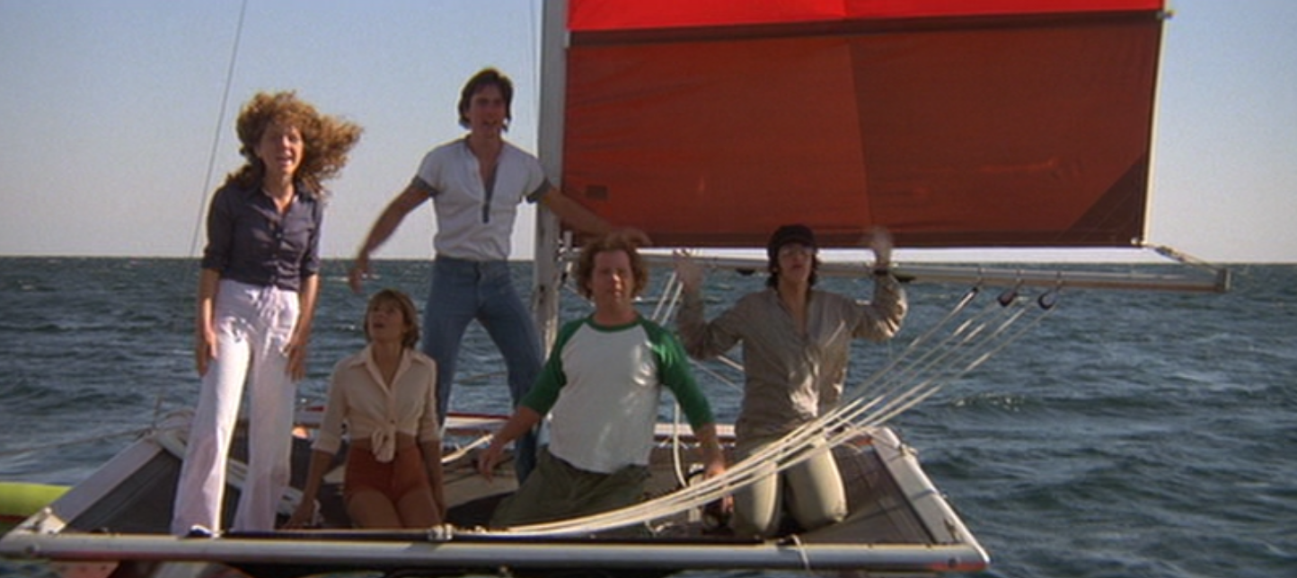 Jaws 2 saw it follow the trend and popularity of the slasher film by pitting some teenage islanders against the shark