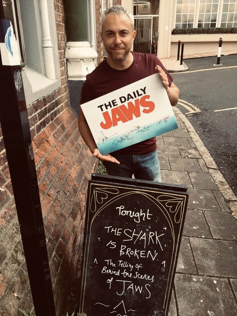 The Daily Jaws creator and founder, Ross outside the Rialto Theatre, pre-show