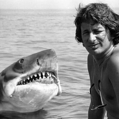 Steven Spielberg On The Set Of Jaws 