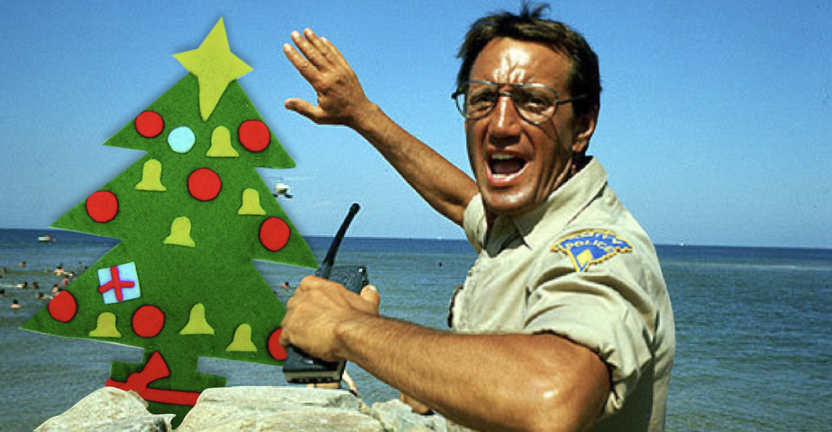 CHRISTMAS SHARKS MAKE POLICE JAWS DROP