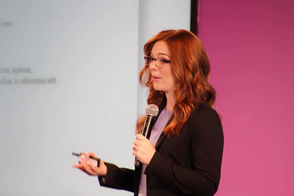Speaking at the inaugural Women in Product conference at Facebook in September 2016. Photo by Ashita Achuthan