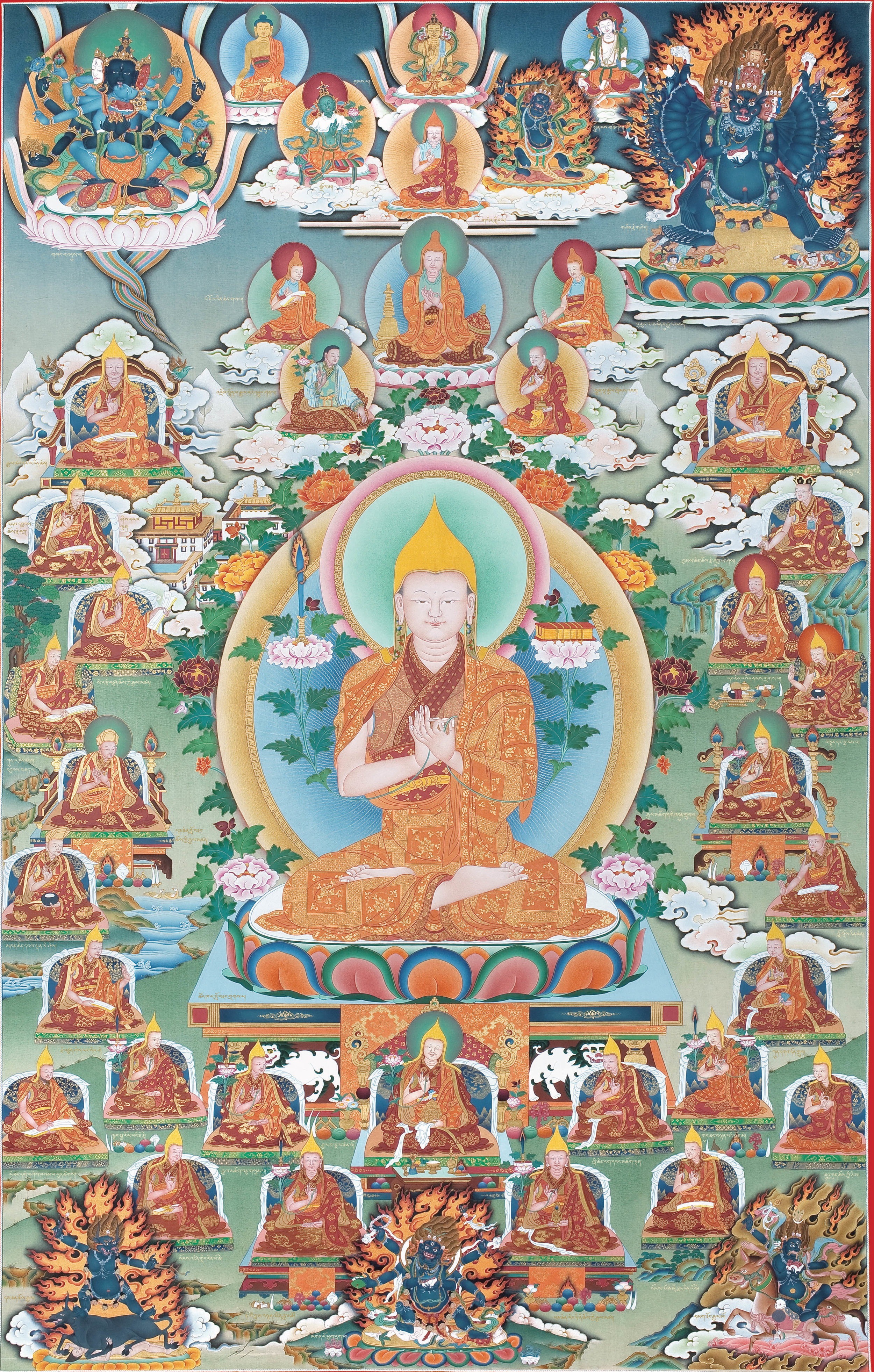 Lineage masters of the Gelug school of Tibetan Buddhism