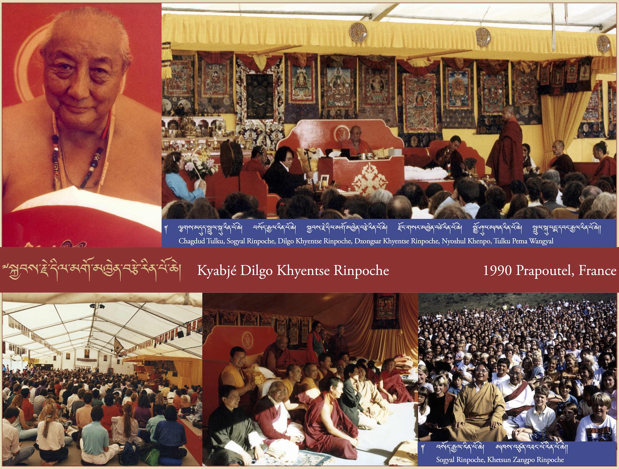 Kyabjé Dilgo Khyentse Rinpoche, 1990 Prapoutel, France