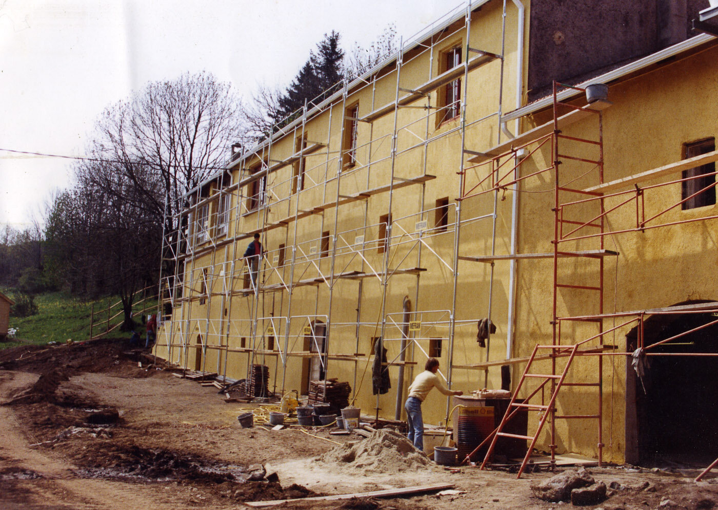  First renovations - exterior of the main house 