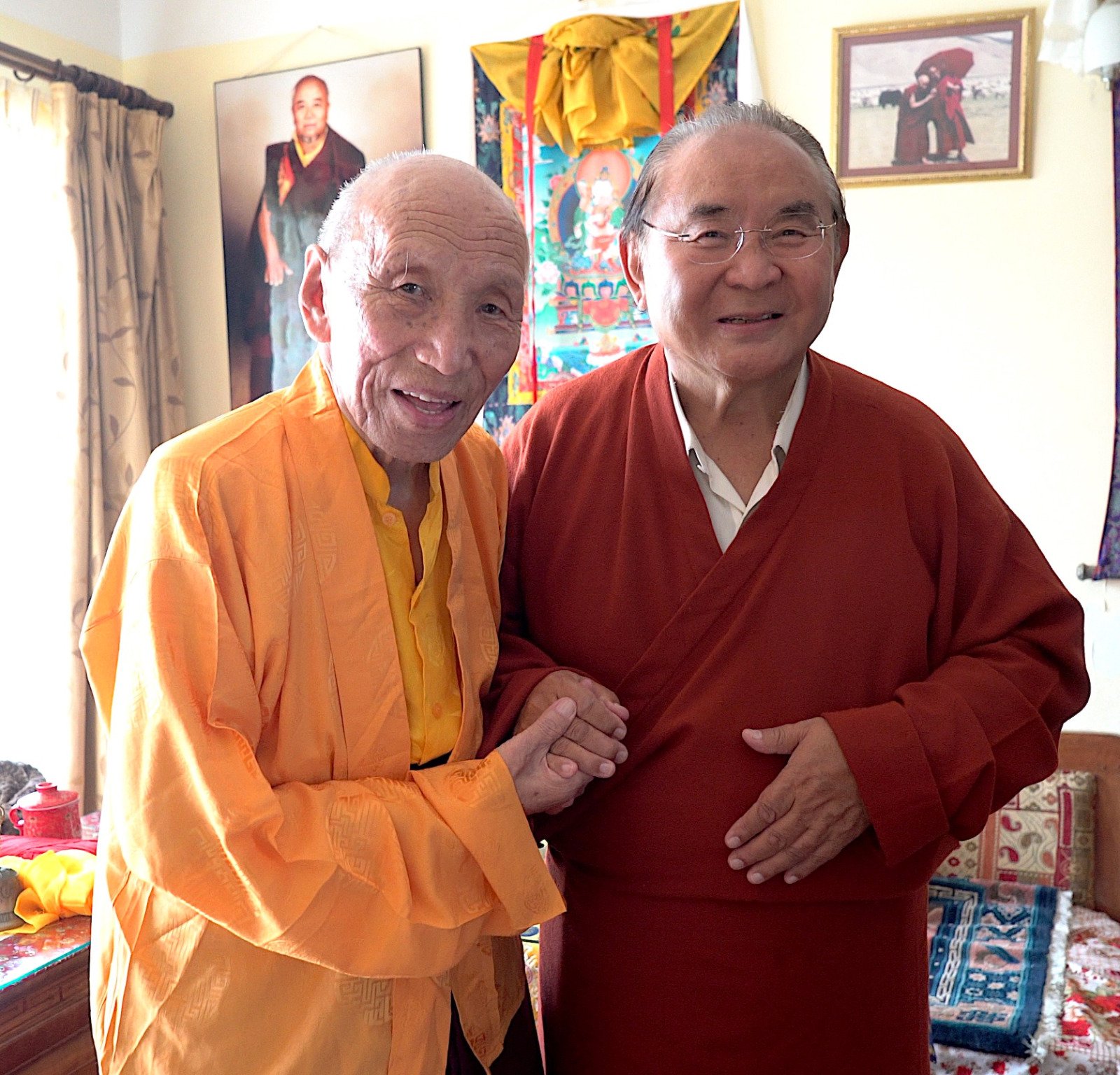 Soktse Rinpoche and Sogyal Rinpoche, Siliguri, 2017