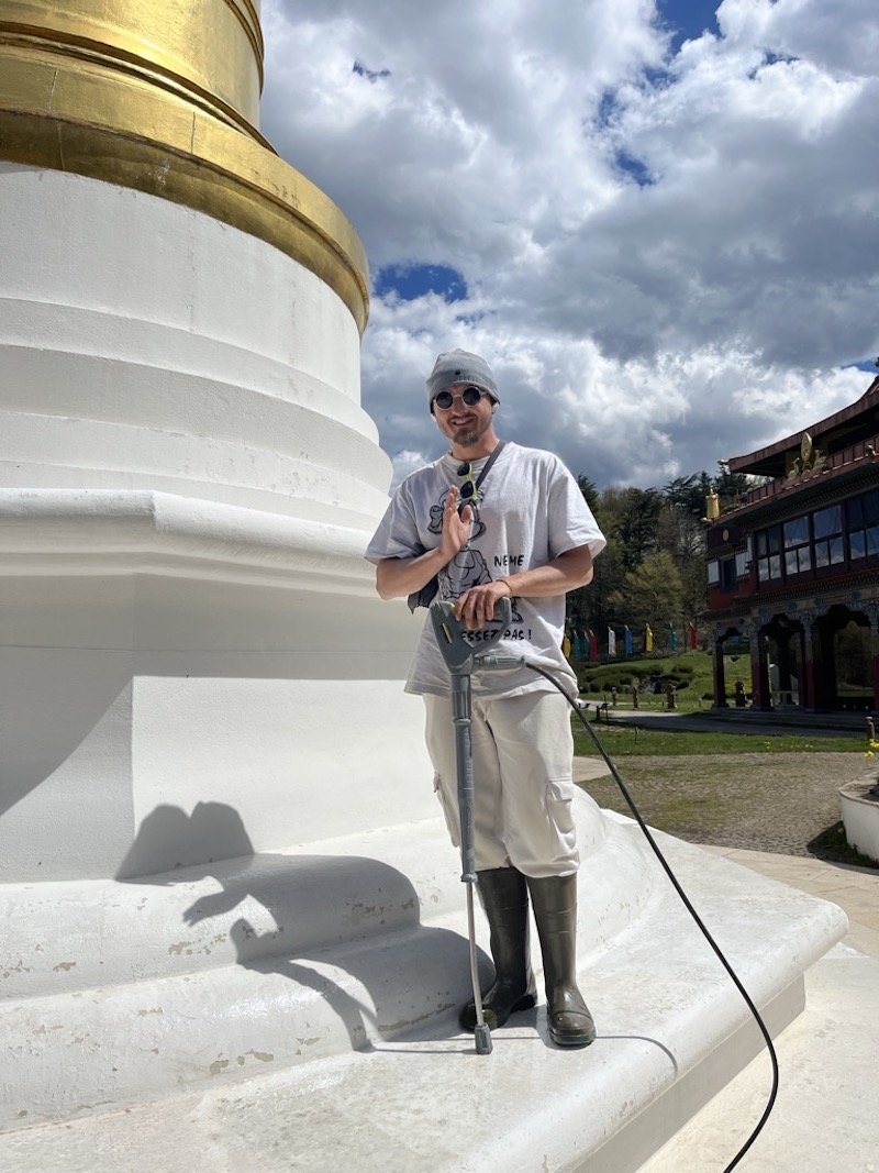 Cleaning Khandros stupa Lerab Ling2023.jpeg