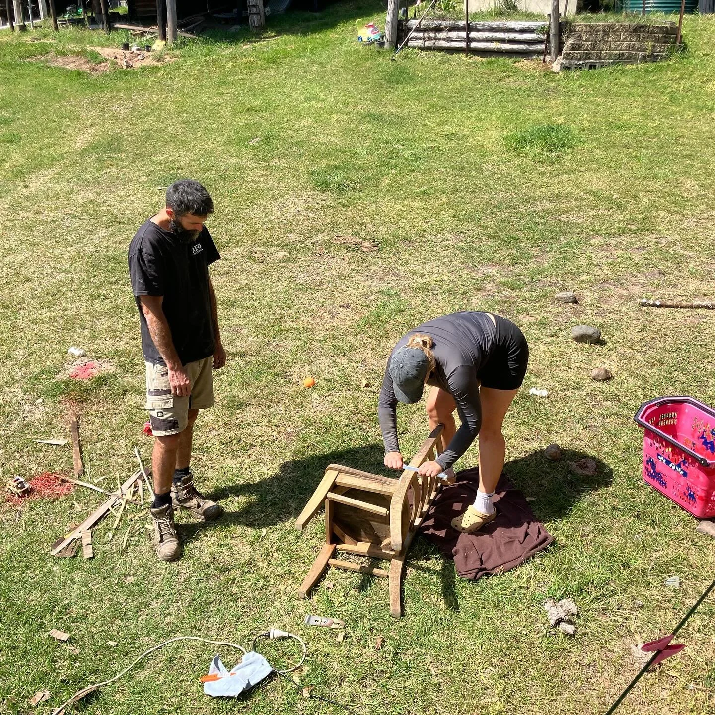 Niina is back! 🇫🇮 💙 and she&rsquo;s revitalising our old furniture 💪 yeahhh