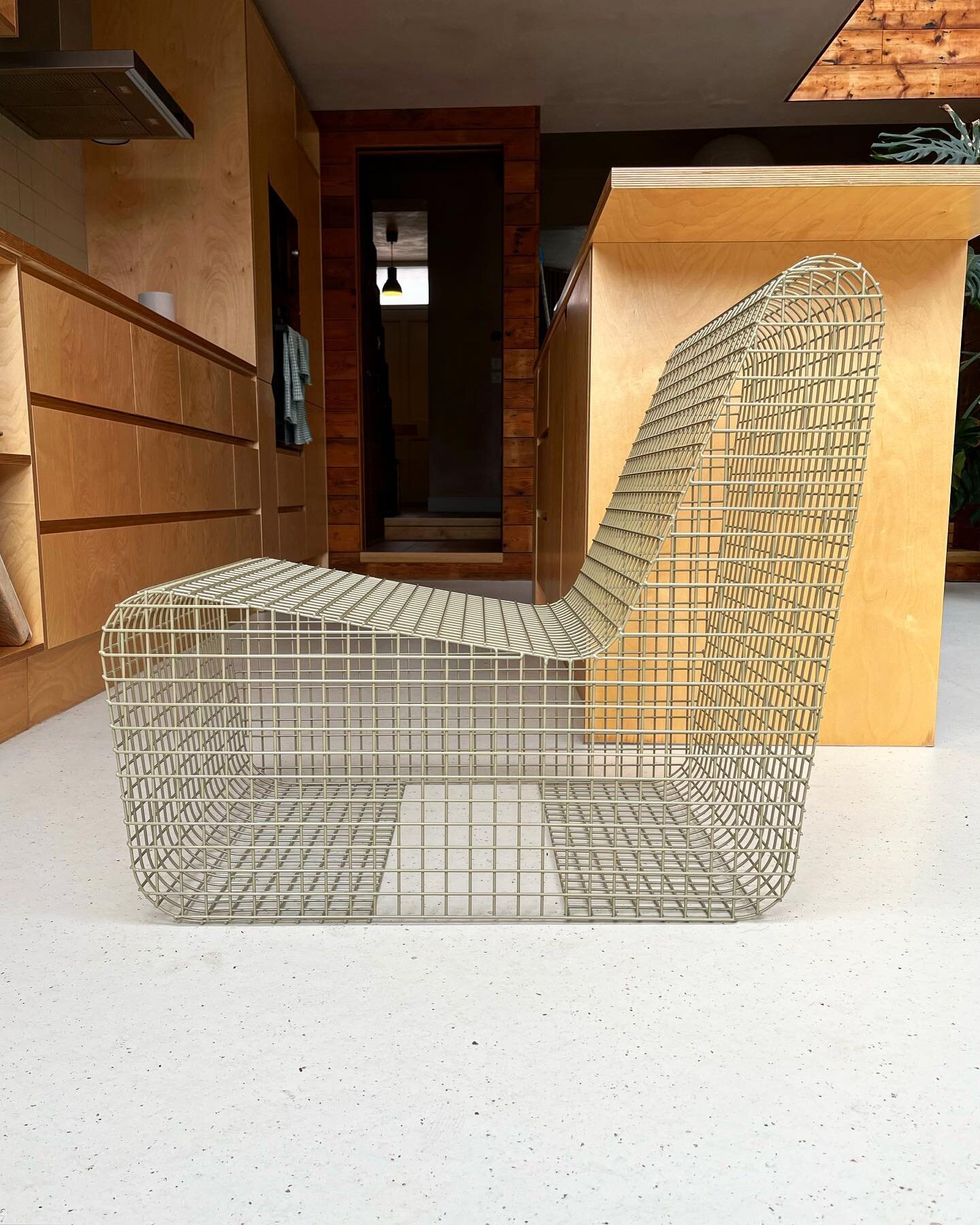 Gabion II Chair delivered (by bike) yesterday. Planning a pair of these in stainless steel soon #️⃣