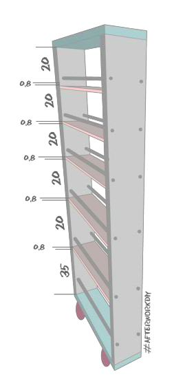 Расчет шага полок для выкатной полки между стеной и холодильником