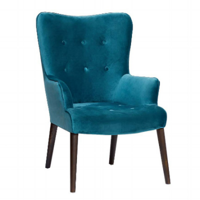  сине-зеленое велюровое кресло&nbsp;HD2203282KD-BBD 