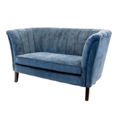  двухместный голубой велюровый диван Dalena 