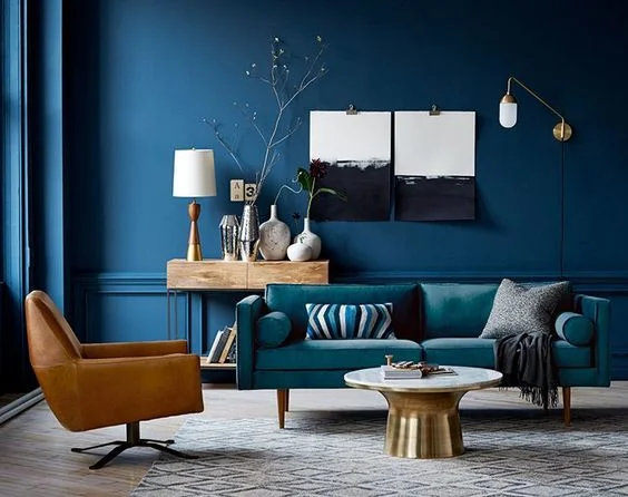 Ледяная свежесть и теплое море - синий цвет в интерьере