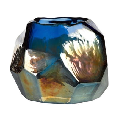 стеклянная ваза с радужным покрытием