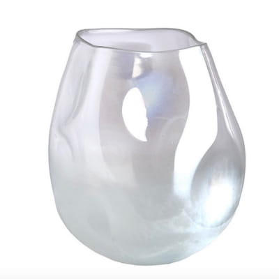 стеклянная ваза с жемчужным покрытием