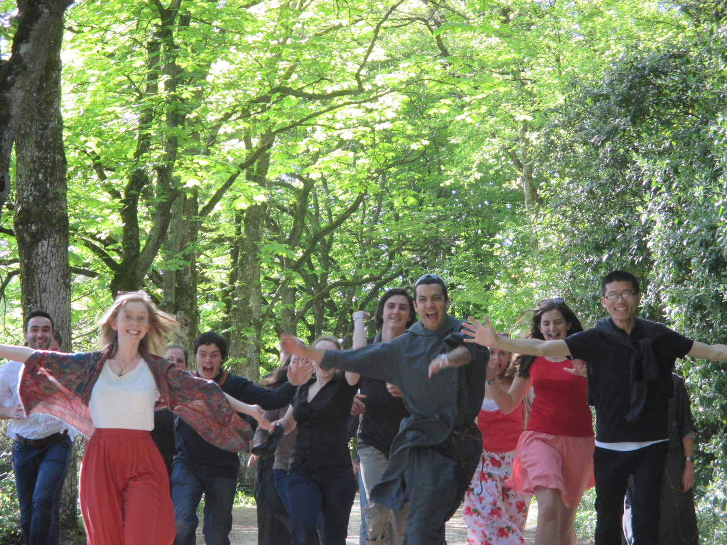 Becky, on the left of the picture, dancing to the Sound of Music?