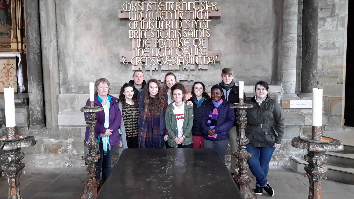 At the shrine of St Bede