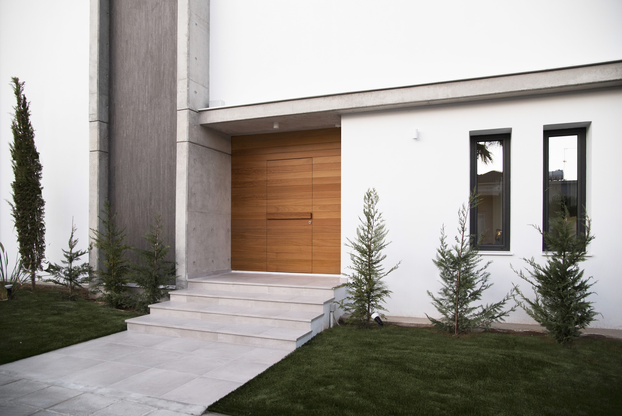 Entrance door iroko wood