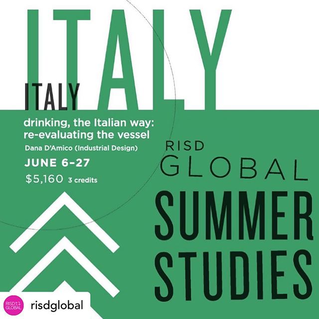 Applications close this Thursday for Rome: Drinking, the Italian Way - Re-evaluating the Vessel, a @risdglobal summer course taught by @risdid&rsquo;s own Dana D&rsquo;Amico @designskool! The course is open to all @risd1877 students as well as non-RI