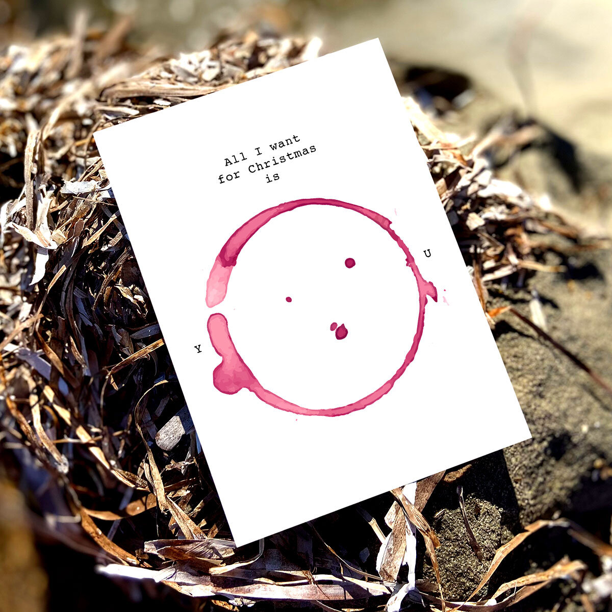 Postkarte | WeinAchten | All I Want For Christmas