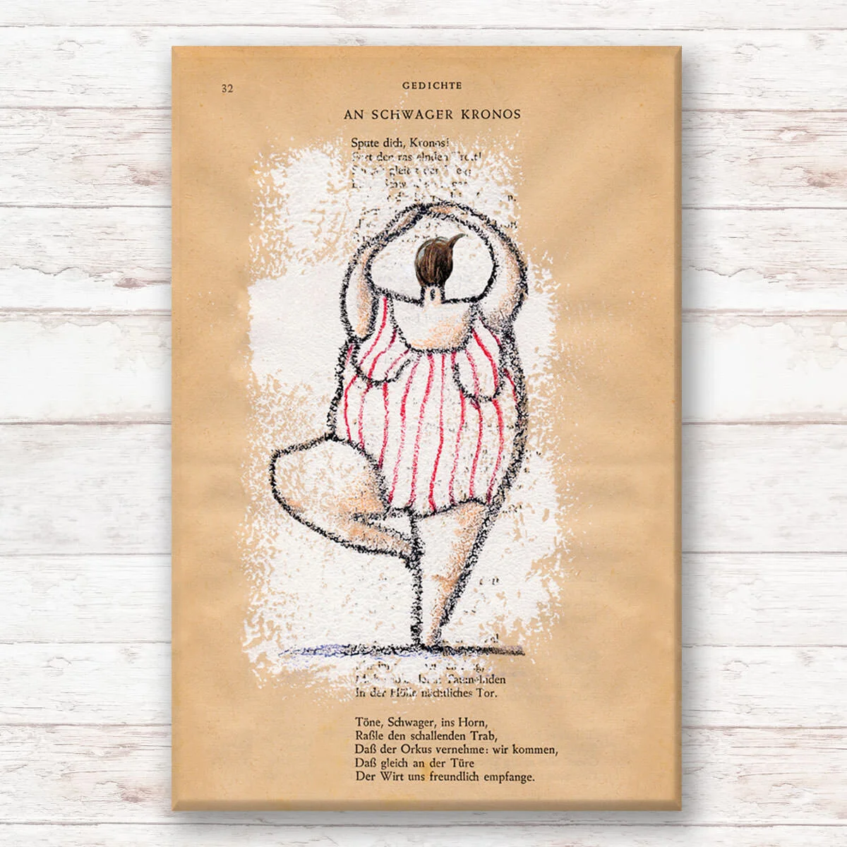 Yoga Kunstdruck auf Leinwand